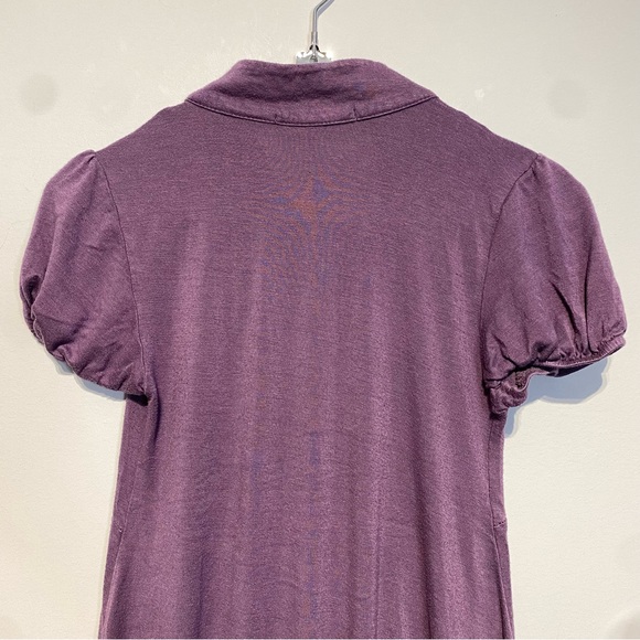 ๐๏ธ 4 for 20$ / Urban Behavior Ruffle Short Sleeve Tee / Purple / M - Picture 6 of 10